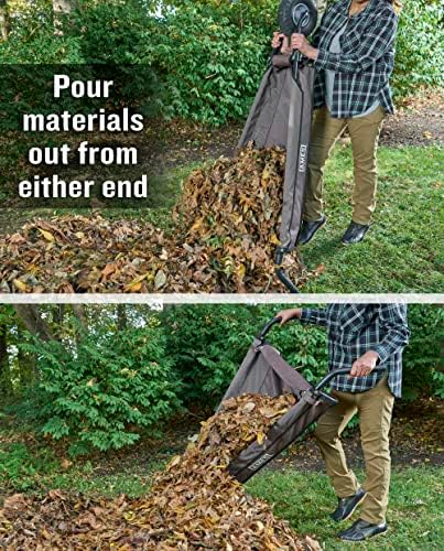ames folding wheelbarrow lawn yard cart, lightweight, heavy, side view