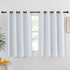 NICETOWN Greyish White Room Darkening Curtain - Window Treatment Thermal Insulated Grommet Room Darkening Curtain/Panel for Bedroom (1 Panel, 52 by 54, Greyish White)