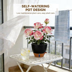 7/6.5/6/5.5/5 Inch Self Watering Pots, Plastic Flower Pots with Multi Mesh Drainage Holes and Deep Reservoir for Indoor Outdoor Garden Plants and Flowers (Black, 5/5.5/6/6.5/7)