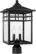 outdoor post light fixture, 2-light large exterior pillar, main product view