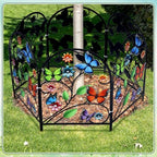 yaocom 6 pack butterfly garden fence 16.5" h, side view