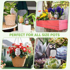Yeswhat Self Watering Plant Spikes 4 Pack, Terracotta Owl Automatic Plant Waterer for Indoor Outdoor Plants, Slow Release Watering Stakes, Vacation Watering Devices for Potted Plants Garden Decor