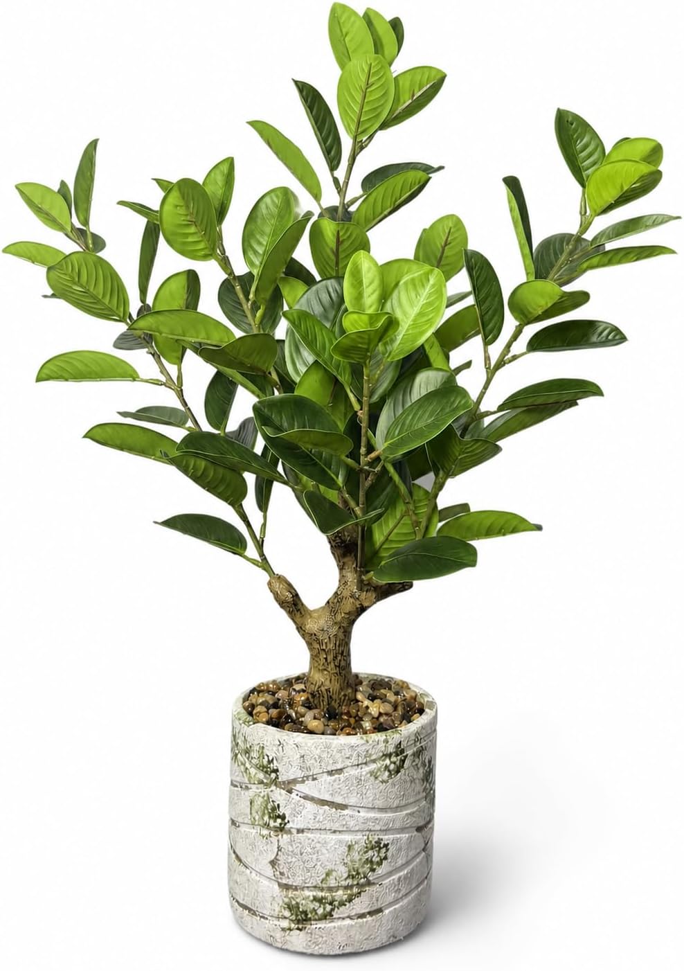 20.5 inch artificial ficus tree in cement pot, main product view