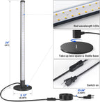 Barrina T10 Standing Grow Light for Indoor Plants, 20W 2FT, Full Spectrum | Desk LED Plant Light, Hanging and Standing Mount, Table Top Vertical Grow Lights with On/Off Switch, Ideal for Plants Growth