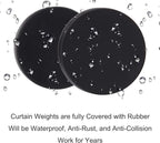 Magnetic Shower Curtain Weights, Rubber Covered Heavy Duty Weights, Prevent Curtain Liner from Blowing Around, Work for Drapery, Tablecloth, Flag, Outdoor Curtain 4 Pairs(Pack of 8)