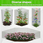13.8x12 inch plant protector, wire garden cages with showing dimensions