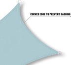 SUNNY GUARD Waterproof Sun Shade Sail 7' x 13' Sky Blue Rectangle UV Block Sunshade for Backyard Yard Deck Patio Garden Outdoor Activities and Facility(We Make Custom Size)