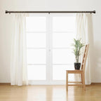 Curtain Rods for Windows 48 to 84, 1 Inch Adjustable Heavy Duty Long Window Drapery Rods with End Caps, Indoor Outdoor Curtain Rod for Patio Bedroom, Size 32" - 90", Antique Bronze