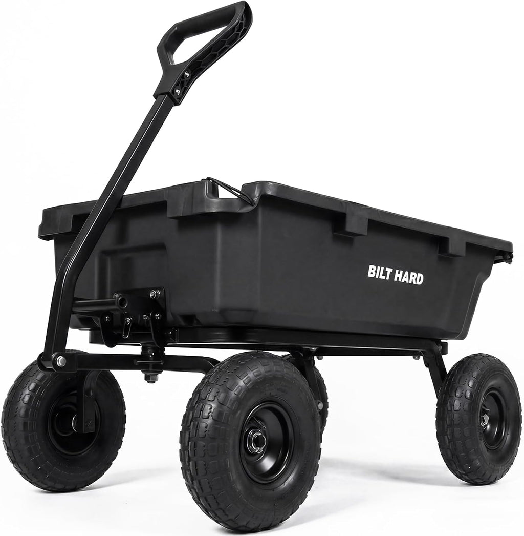 bilt hard 900 lbs poly garden dump cart, main product view