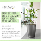Lechuza 14903 Deltini Self-Watering Planter for Indoor and Outdoor Use, 6" x 6" x 7", Charcoal