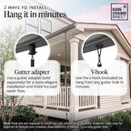 rain chains direct - manicotti rain chain showing dimensions