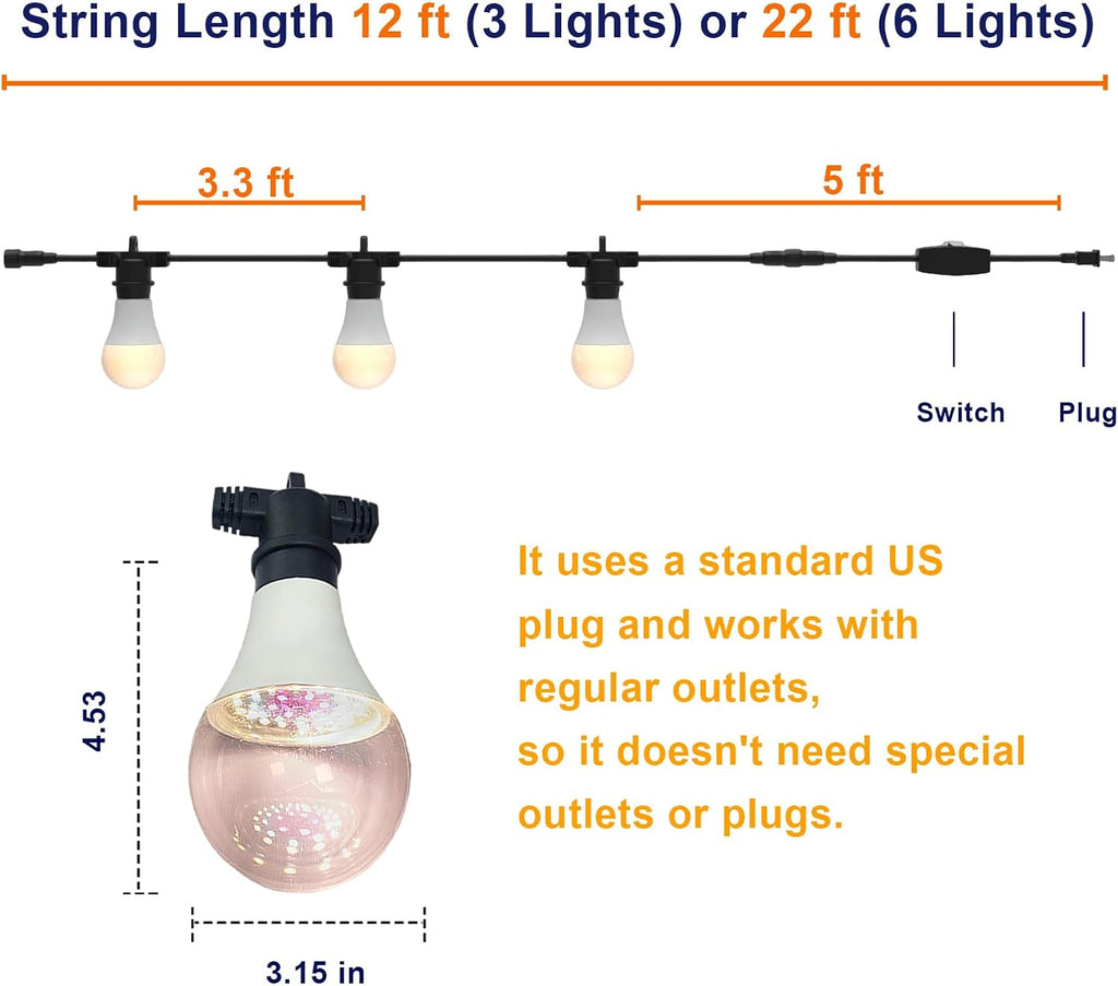 grow lights full spectrum indoor - led string on a desk or shelf