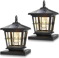 niorsun 4x4 post solar lights with 3 color, main product view
