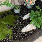 40lbs Large River Rocks for Landscaping, 3-4" Black Pebbles | for Garden Design, Hand-Picked Smooth Stones for Fish Tank, Flower Pots, Indoor Water Fountains, Pathways, Backyard