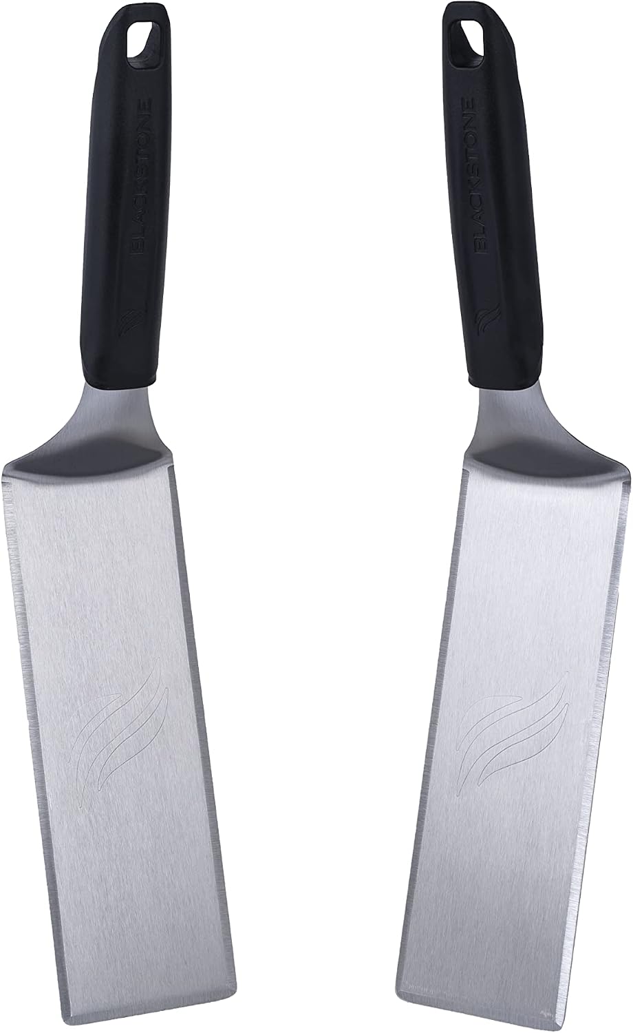 Blackstone 5550 Extra Long Griddle Spatula, Set of 2 | Heavy-Duty Stainless Steel, Non-Slip Plastic Handle, Heat Resistant, Dishwasher Safe
