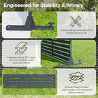 outdoor privacy screen 72" h x 47" w, package contents