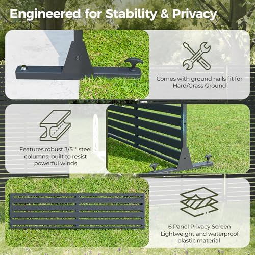 outdoor privacy screen 72" h x 47" w, package contents