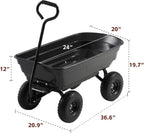 garden dump cart 660lb heavy-duty steel frame flat-free, package contents