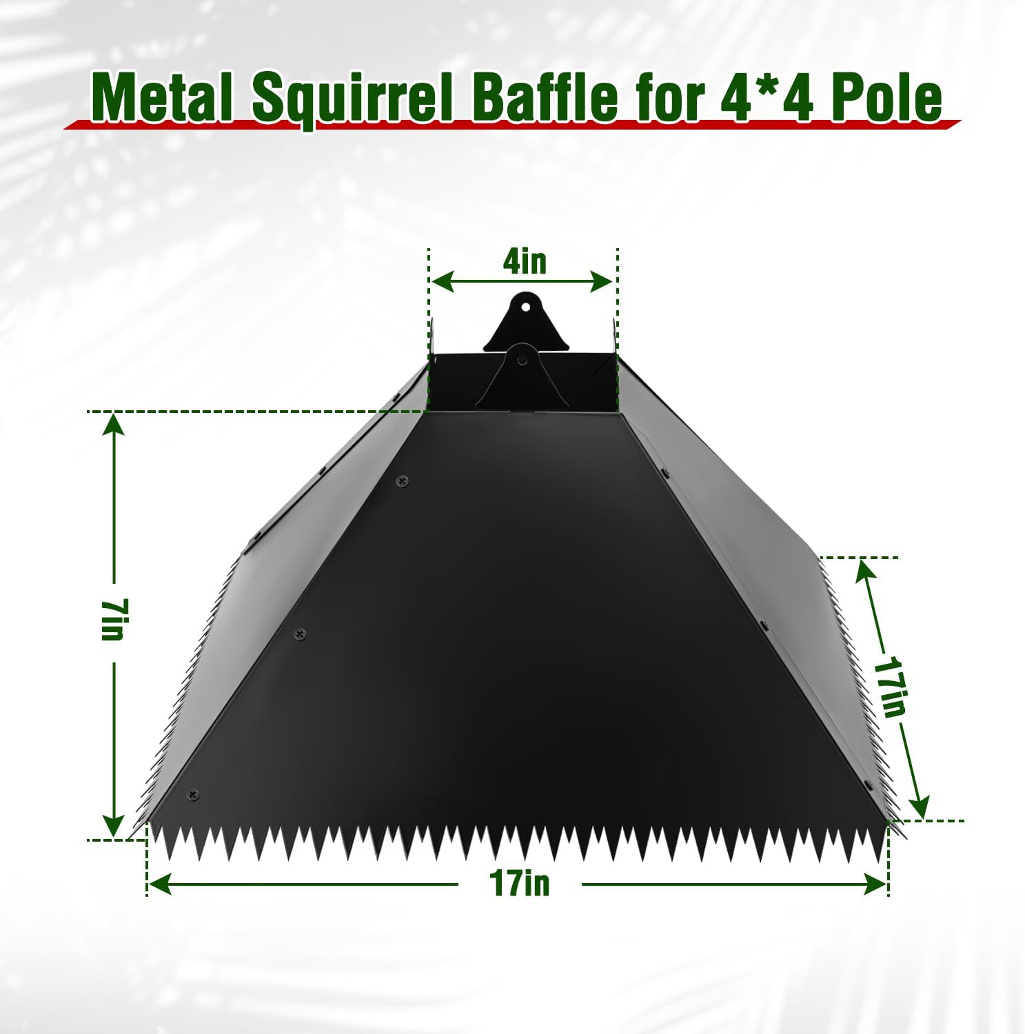 Metal Squirrel Baffle for 4x4 Post,Outdoor Squirrel Guard for Wooden Trunk Pole