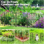 decorative garden fence 17in (h) x25ft (l),arched rustproof on a desk or shelf