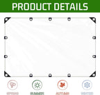 clear tarp waterproof 8x10ft 14 mil thickened pvc, front angle view