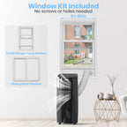 tosot 10,200btu (6,200 btu sacc) portable air conditioner, side view
