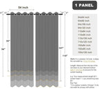 BONZER Waterproof Indoor/Outdoor Curtains for Patio Thick Privacy Wide Grommet Curtains for Bedroom, Living Room, Porch, Pergola, Cabana, 1 Panel, 110W x 120L inch, White