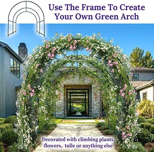 multi-size large garden support arch frame climbing plant, close-up detail