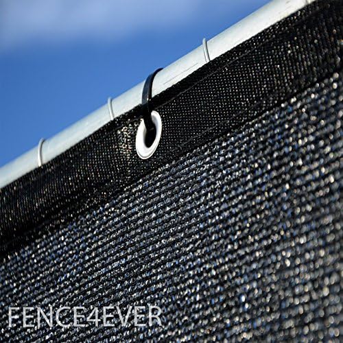 8'x50' 8ft tall 3rd gen black fence privacy on a desk or shelf