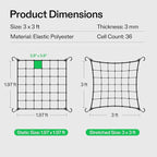 VIVOSUN 3 x 3Ft. Elastic Trellis Netting with 4 Hooks for Climbing Plants, Vegetables, Fruits, and Flowers, 1-Pack