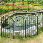 decorative garden fence 24in (h) x 21ft (l), front angle view