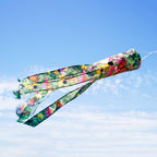 In the Breeze 5271 — Summer Garden 40-inch Illusion Windsock — Vibrant Decor, Embroidered Details, Fully Printed Tails