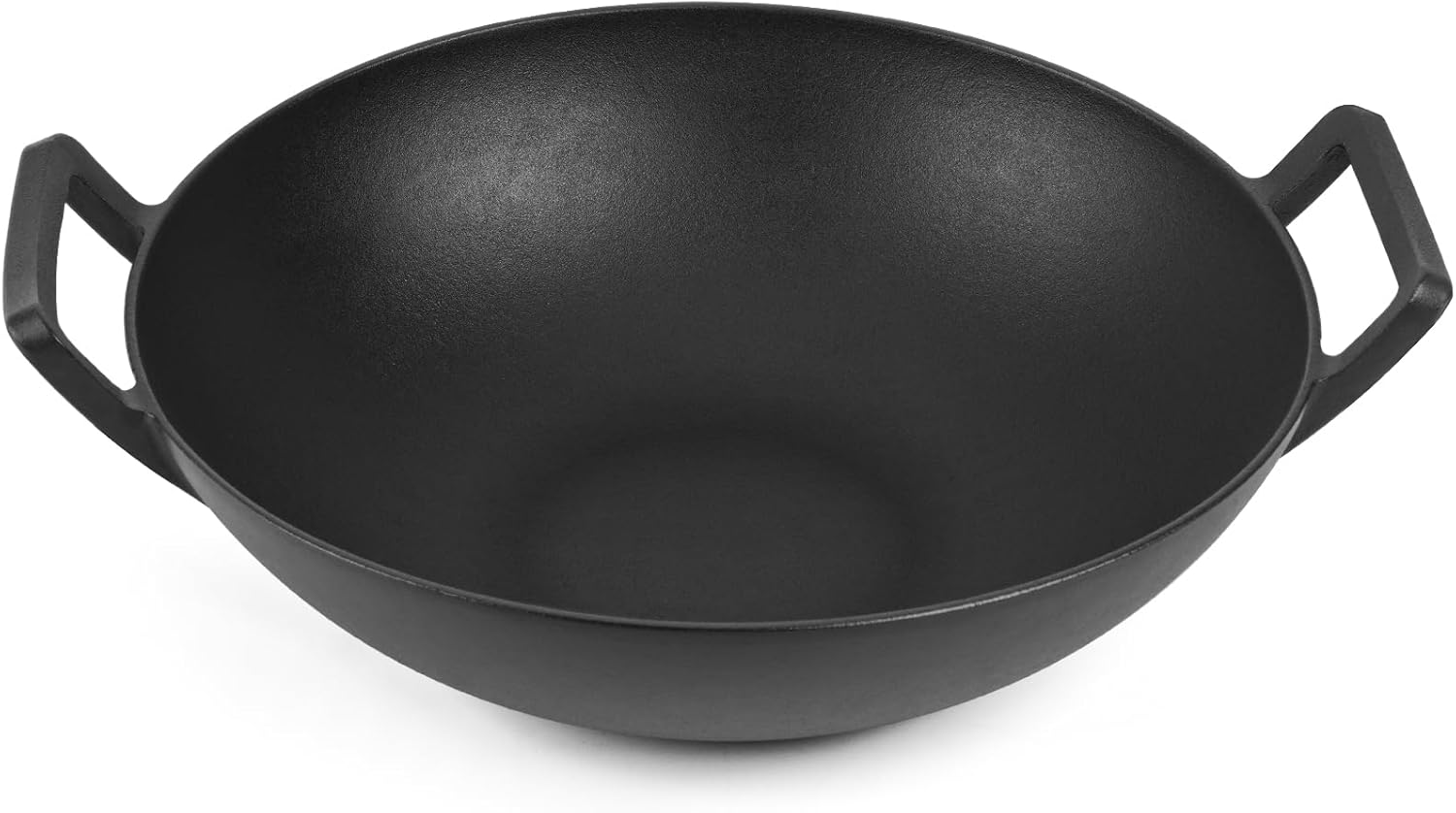 onlyfire Cast Iron Wok for Weber Gourmet BBQ System | Universal Nonstick Stir-Fry Pan, For Multiple Cooktops Including Induction, Gas Stove, Range Oven, Campfire