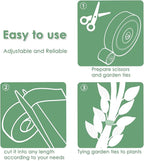 Garden Tie Green Tape, Plant Supports, Gentle On Plants (65.6ft × 0.6 inch, 1 roll, Green)