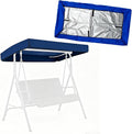Outdoor Swing Canopy Replacement Cover, 2-3 Seater 210D Coated Oxford Fabric Porch Swing Canopy, UV-Resistant and Waterproof Hammock Top Cloth(Blue,213x122x23cm/84x48x9in)