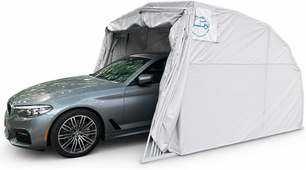 ikuby retractable carport – foldable lockable car shelter, main product view