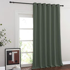 NICETOWN Blackout Curtains & Drapes - Privacy Thermal Efficiency Backdrop Curtains for Bedroom Room Divider Living Room Patio Sliding Glass Door, Wide 80 x Long 144 inch, Dark Mallard, 1 Panel