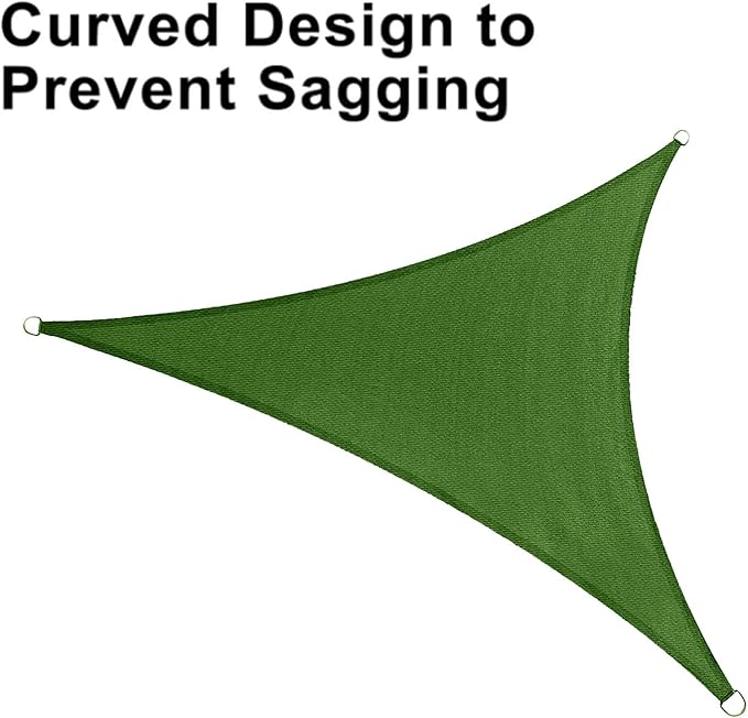 LOVE STORY Custom Size 8'x9'x12' Piquant Green Sun Shade Sail Right Triangle Sunshade Fabric Awning Canopy for Patio Backyard Carport Pergola (Customized)