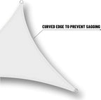 SUNNY GUARD Waterproof Sun Shade Sail 10' x 10' x 14' White Triangle UV Block Sunshade for Backyard Yard Deck Patio Garden Outdoor Activities and Facility(We Make Custom Size)