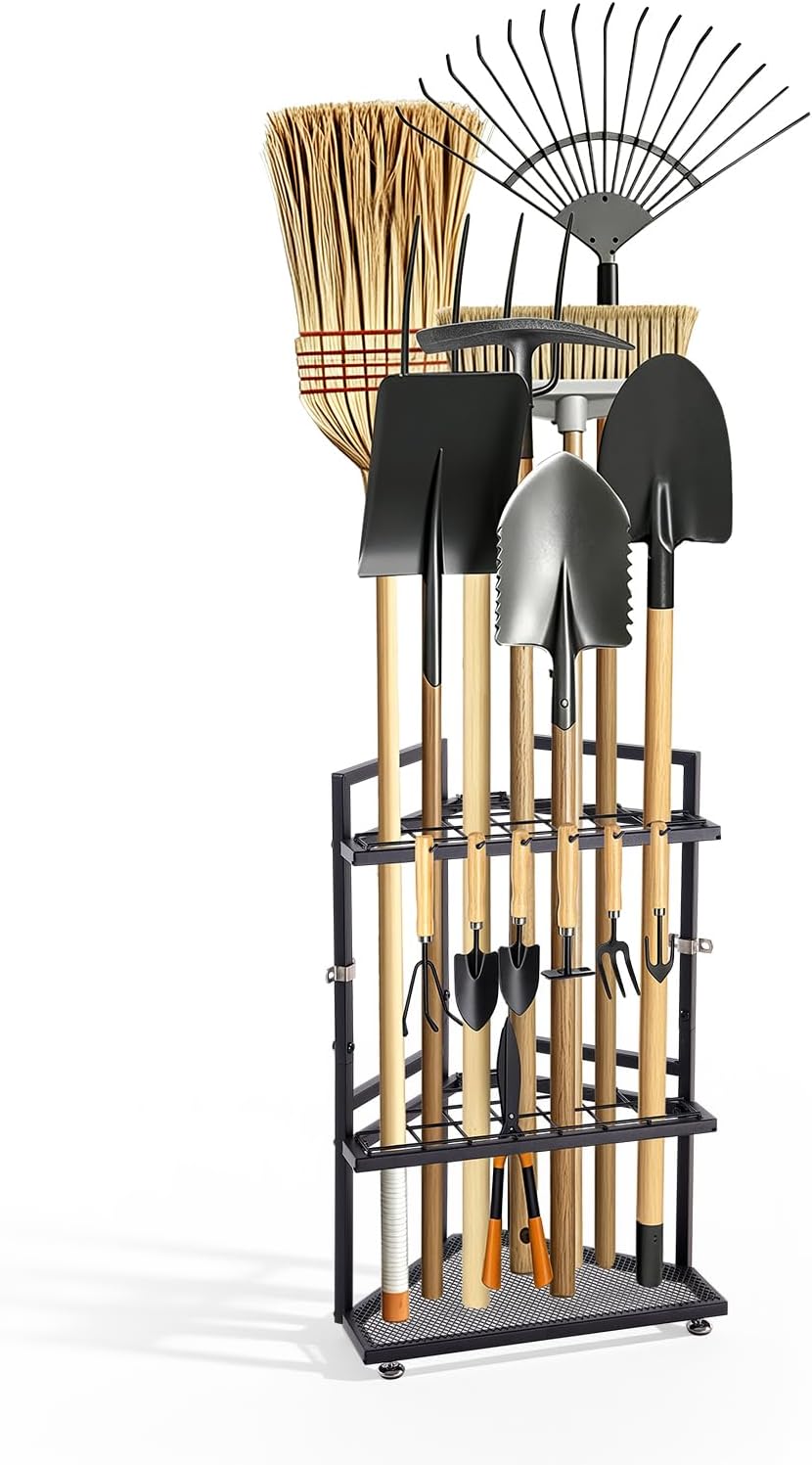 vevor garden tool organizer for corner, 17 slots, main product view