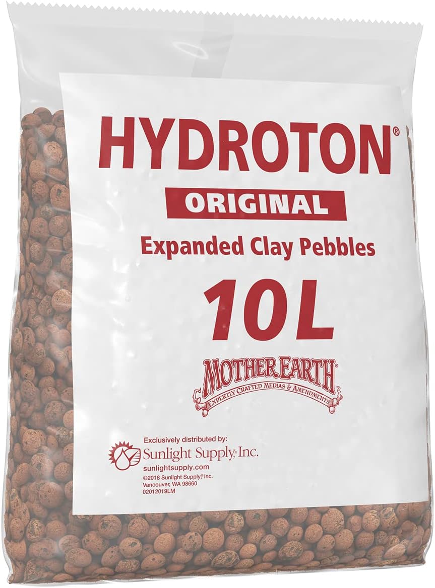 Hydroton Original Clay Pebbles - 10 Liter | Lightweight Expanded Clay Aggregate Made in Germany