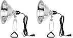 Simple Deluxe Clamp Lamp Light 150 Watt with 8.5 Inch Aluminum Reflector (no Bulb Included), 6 Feet Cord, 2 Pack, Black, New Version