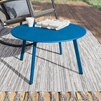 grand patio 28-inch round steel coffee table, outdoor, front angle view