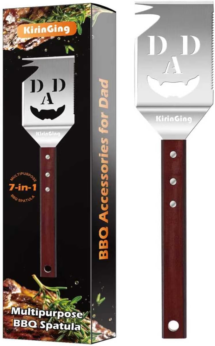 BBQ Accessories Gifts for Dad, 7 in 1 Grill Spatula,Funny Christmas White Elephant Stocking Stuffer Gifts for Men Husband