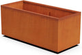 Plantercraft Large Rectangular Planters for Outdoor Plants 46x20 Inch Corten Steel Planter, Extra Large Outdoor Planter Box for Modern Garden & Patio, Heavy Duty Metal