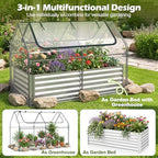 s afstar 3-in-1 raised garden bed with greenhouse on a desk or shelf