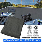 3'x20'balcony privacy screen cover fence cover uv protection, package contents