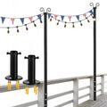 adjustable string light poles, 12.6 ft light poles, main product view