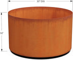 PLANTERCRAFT Corten Steel Metal Planter Box, Round Sizes, Modern Garden Steel planters for Commercial and Residential Outdoor Use.