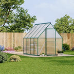 6'x7' aluminum-framed polycarbonate greenhouse, heavy duty polycarbonate greenhouse, view 9
